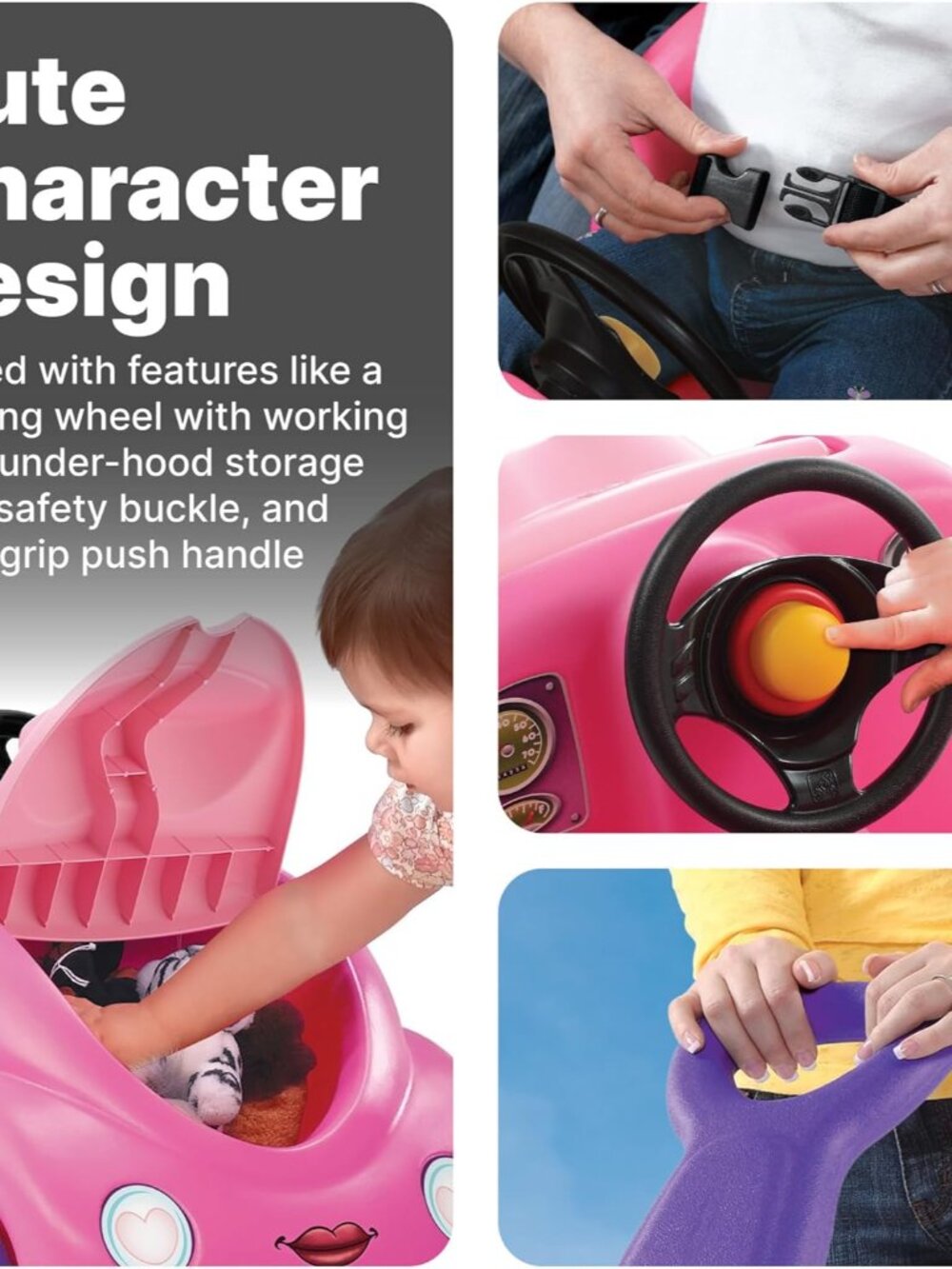 Push Around Buggy Kids Push Car, Ride On Toy, Stroller Substitute, Includes Seat - Picture 4 of 6